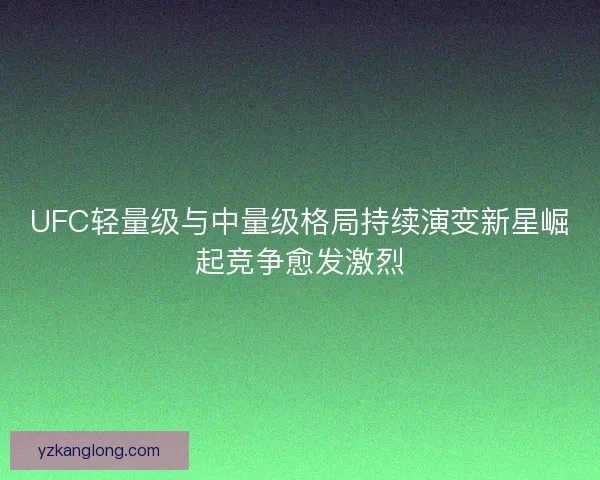 UFC轻量级与中量级格局持续演变新星崛起竞争愈发激烈