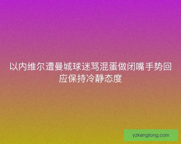 以内维尔遭曼城球迷骂混蛋做闭嘴手势回应保持冷静态度 以内维尔遭曼城球迷骂混蛋做闭嘴手势回应保持冷静态度